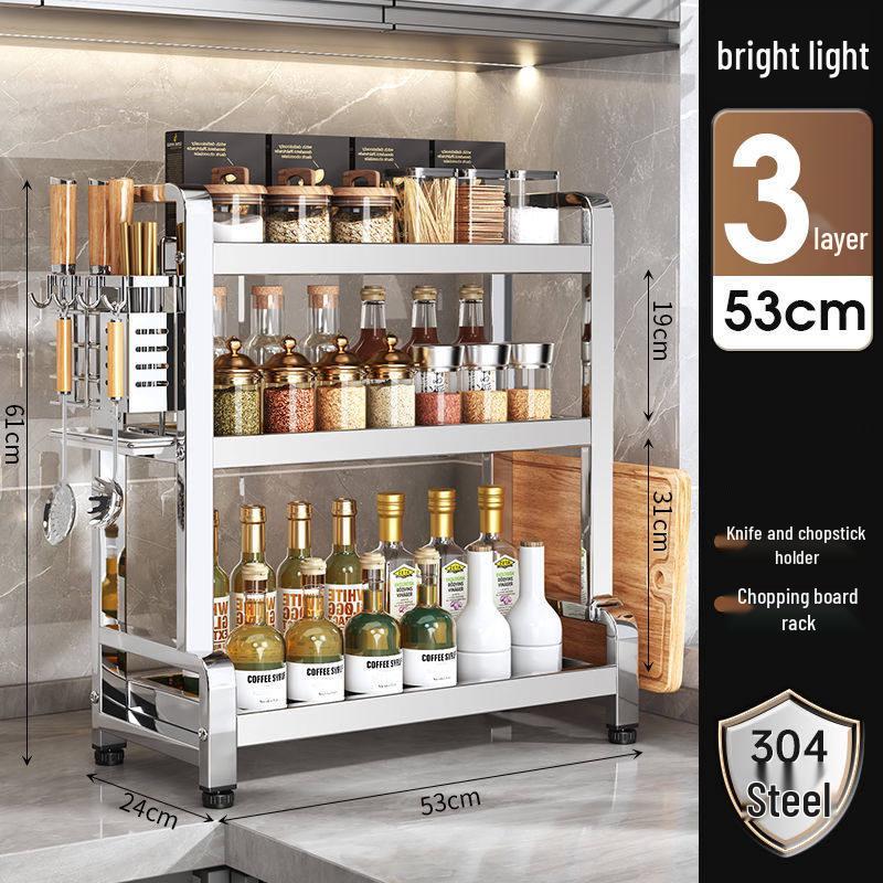 LETSFIND 304 Stainless Steel Kitchen Spice Organizer Rack