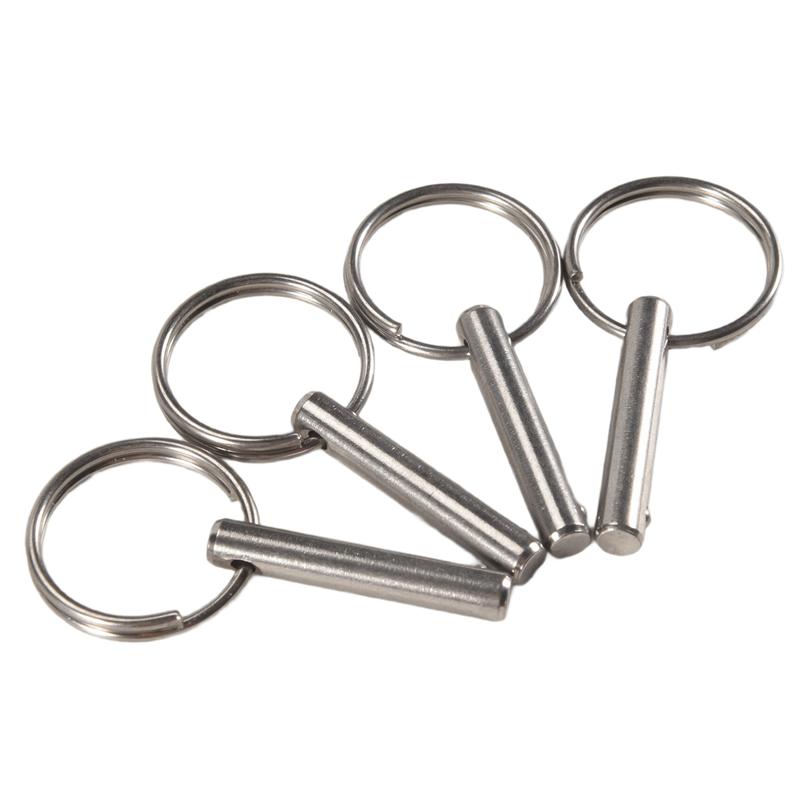 4 Pcs Quick Release Pin 1/4 Inch, Full 316 Stainless Steel, Bimini Top Pin, Marine Hardware, All Parts Are Made Of 316 Stainless