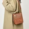 Stylish Embossed Floral Crossbody Bag for Women – Multi-Zipper Mini Shoulder Bag with Elegant Design
