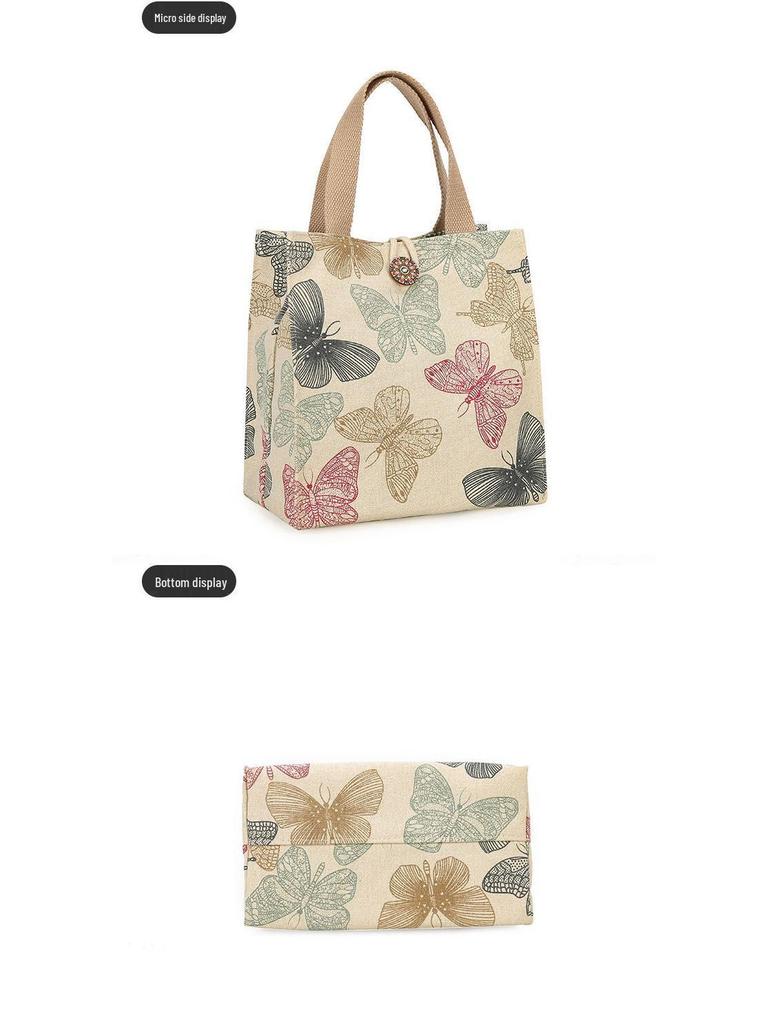 Stylish Bento Canvas Tote - Perfect Lunch Bag for Japanese Office Workers and Moms