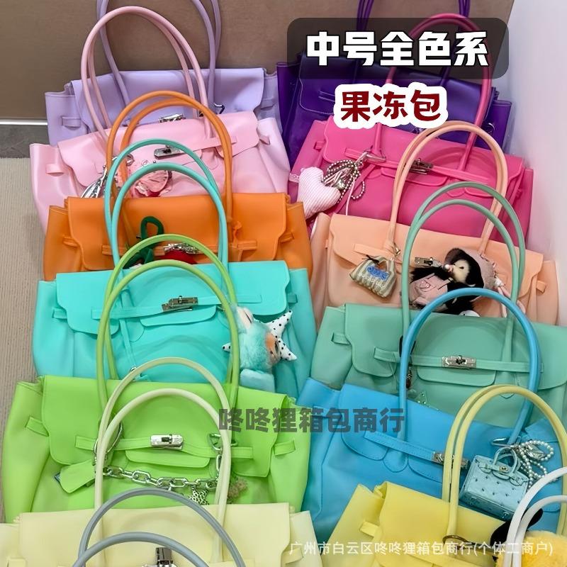 Li nuova estate nuova kiiikiii borsa in gelatina borsa a shopper borsa a tracolla grande capacità borsa da ascella