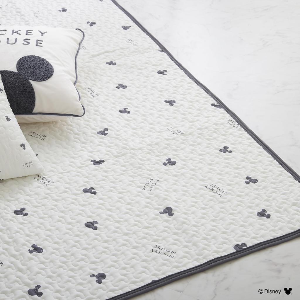 MORIPiLO Mickey Mouse Mat/Accent Rug (Disney Korean Ibul Style Beige) 100x195cm, Cute Large Merchandise, Disney Character, Morishita Pillows