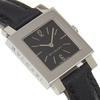 Bvlgari Quadrat Watches SQ22SL blackDial Stainless Steel/Embossed Leather Quartz Analog Display Women Used