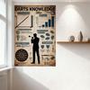 Vintage Dart Knowledge Tin Sign Darts Ability Light Graph Scoring Schematic Technique Metal Plaque for Man Cave Bar Pub Home Dec