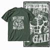 Coolmind Z1063 100% Cotton No Pain No Gain Tiger Exclusive Graphic Men T Shirt Cotton Men Tshirt for Men Tee Shirt