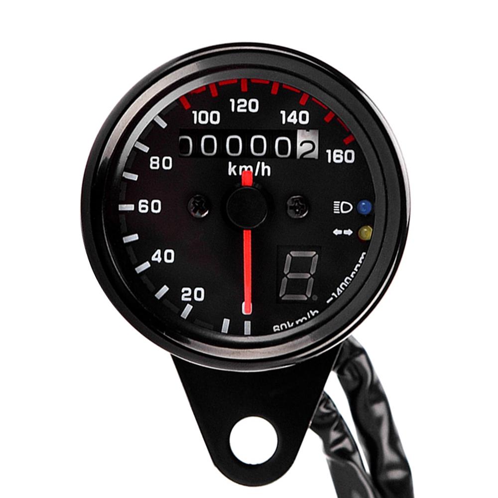 

Motorcycle Tachometer Gauge 12V meter with LED Backlight Illuminated Pointer Turn Signal Lights for All 12V Motorcycles