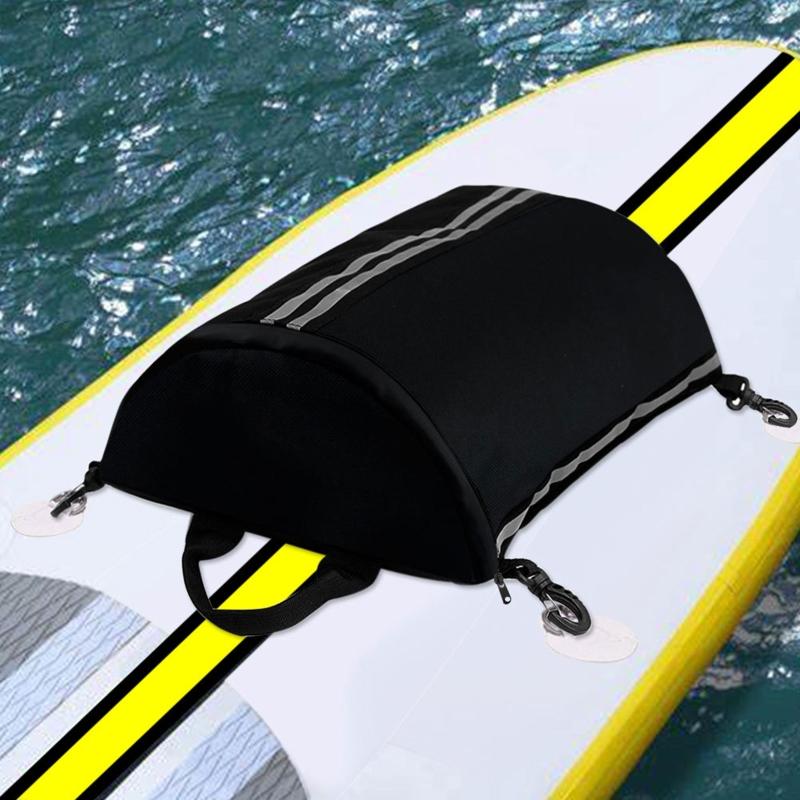 Kayak Deck Bag with Swivel Snap Hook Oxford Cloth Kayak Dry Bag for Kayak, Black