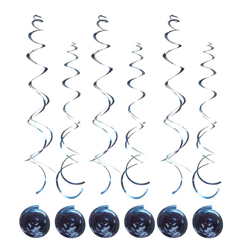 Festival & Birthday Swirl Ceiling Decorations: Hanging PVC Ornament for Windows, Corridors, and More.