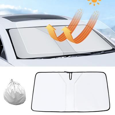 Skládací sluneční clona na čelní sklo auta Univerzální kryt sluneční clony do auta Pasuje na většinu vozidel nákladních automobilů SUV Ochrana proti UV záření Přední