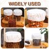 5Pcs Sourdough Jar Cover, Reble Sourdough Starter Jars Covers Linen Elastic Cloth Breathable Jar Topper Lid Fermentation Container Tops for Kombucha
