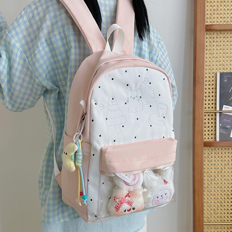 Cute Junior High School Student Schoolbag Female Campus High School Student Travel Backpack Light Small Fresh Student Backpack Tide