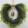 Sustainable Heart Bell Christmas Garlands Portable Safe Holiday Wreath Durable Indoors Festival Decors