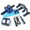 5-Piece Fitness Set: Ab Wheel & Push-Up Bars for Comprehensive Core Training