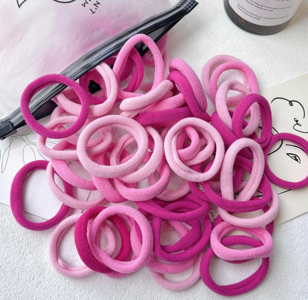 30/50PCS Women Girls 4cm Basic Hair Bands Simple Solid Colors Elastic Headband Hair Ropes Ties Hair Accessories Ponytail Holder