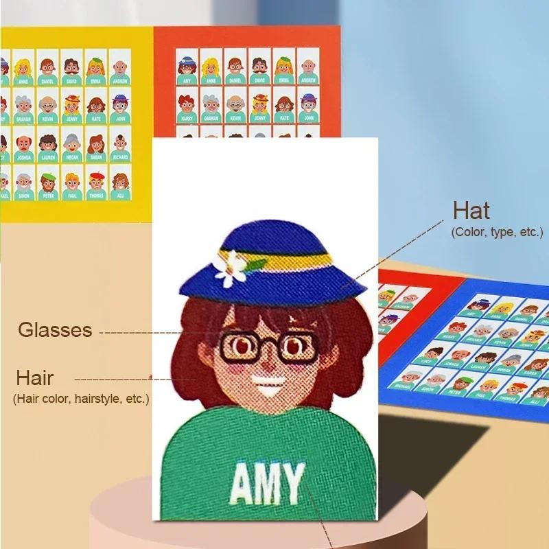 Guess Who I Am Board Game Parent-child Interaction Toy Logical Reasoning CHILDREN'S Puzzle Guess Me You My Character Chessboard
