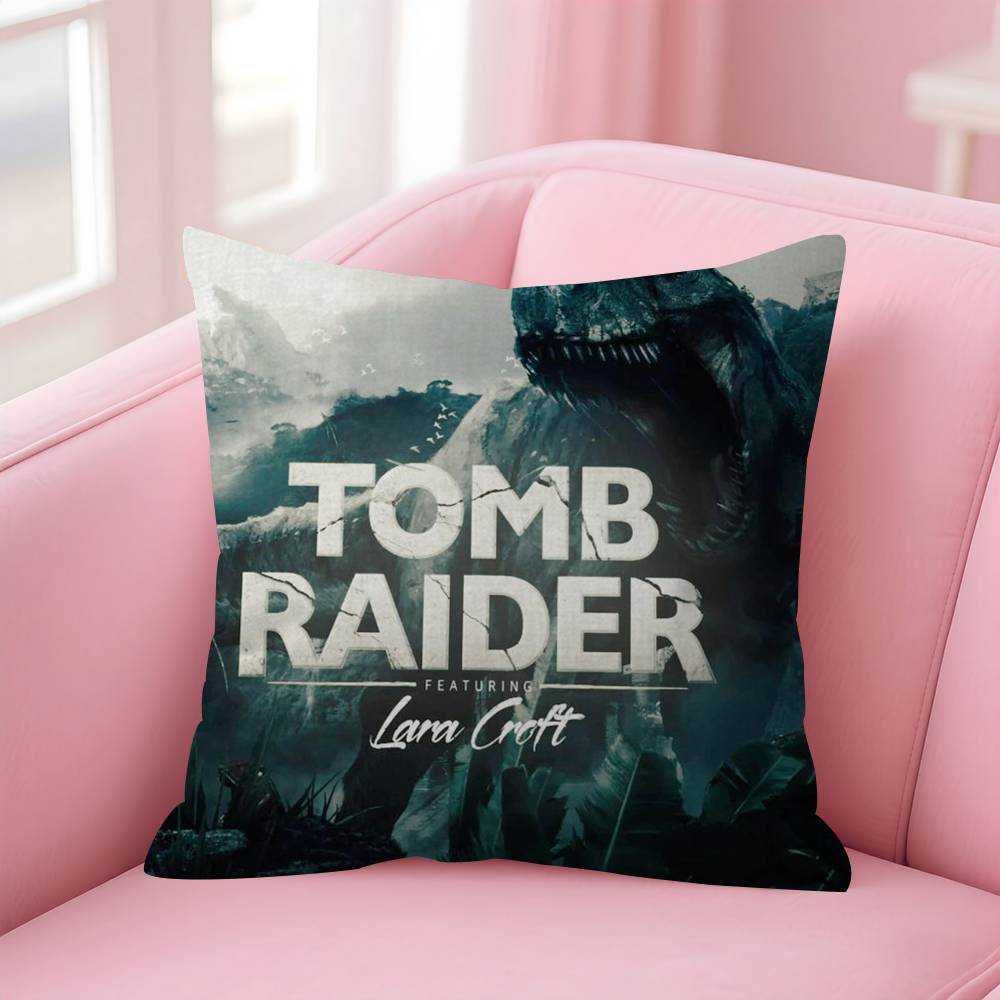 Lara Croft Tomb Raider Game Pillow Gift Home Office Decoration Pillow Bedroom Sofa Car Cushion Coverpillow Case