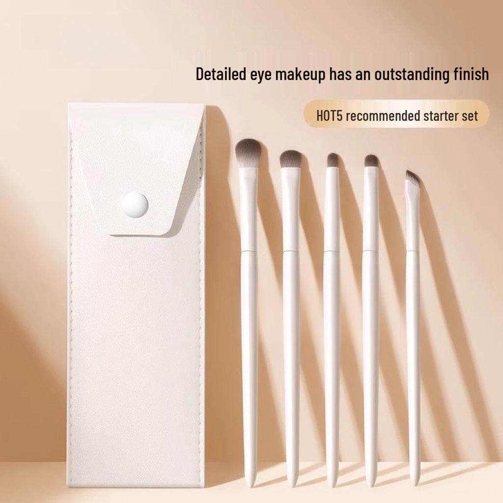 Portable Tapered Eyeshadow & Concealer Brush Set - Soft Bristle for Detail and Blending
