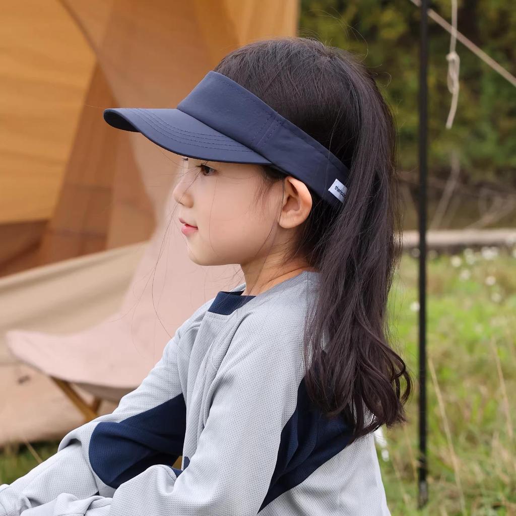 Kids' Japanese Style Sun Visor Hat for Outdoor Summer Travel - UV Protection for Boys & Girls