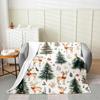 Christmas Flannel Fleece Throw Blanket Xmas Theme Fuzzy Blanket Throw for Kids Boys Girls Teens Bedroom Decor Black African