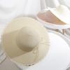 Women Summer Folding Sunscreen Wide Brim Cap with Bowknot for Seaside Beach