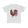 Floral Rooster Silhouette T-Shirt | Elegant Rooster Design Cute & Artsy Farmcore