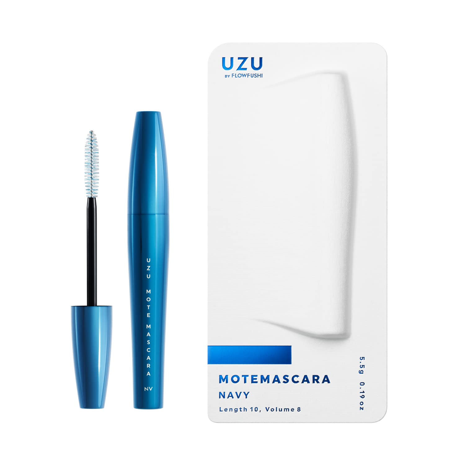 

UZU BY FLOWFUSHI Popular Mascara Colored mascara Eyelash care Can be removed with hot water Hypoallergenic [Navy] Water-resistant
