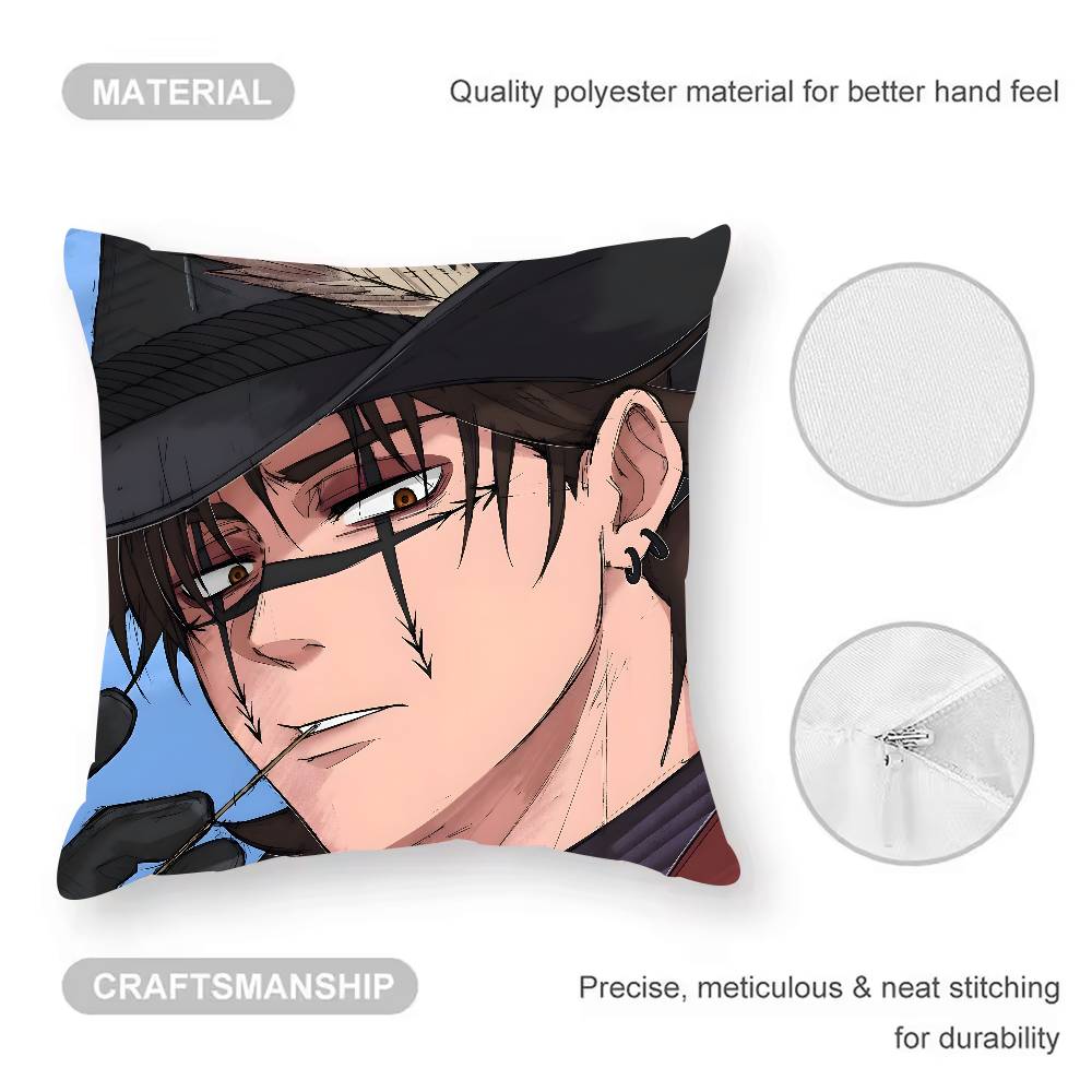 C-Choso J-Jujutsu K-Kaisen Anime Pillow Case Anti-dustmite Pillowcase Invisible Zipper Silky Short Plush Sofa Cushion Cover