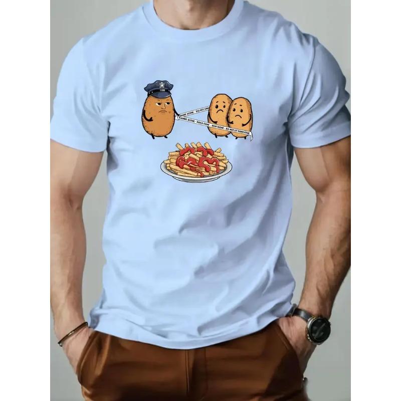 

Men s 3D printed dog leash pattern short-sleeved T-shirt - breathable summer round neck with slight elasticity, S