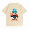 Unisexs Clothing New 100 Cotton Breathable Summer TShirt Dragon Ball Goku Blue Print Casual Streetwear Unisexs Tops