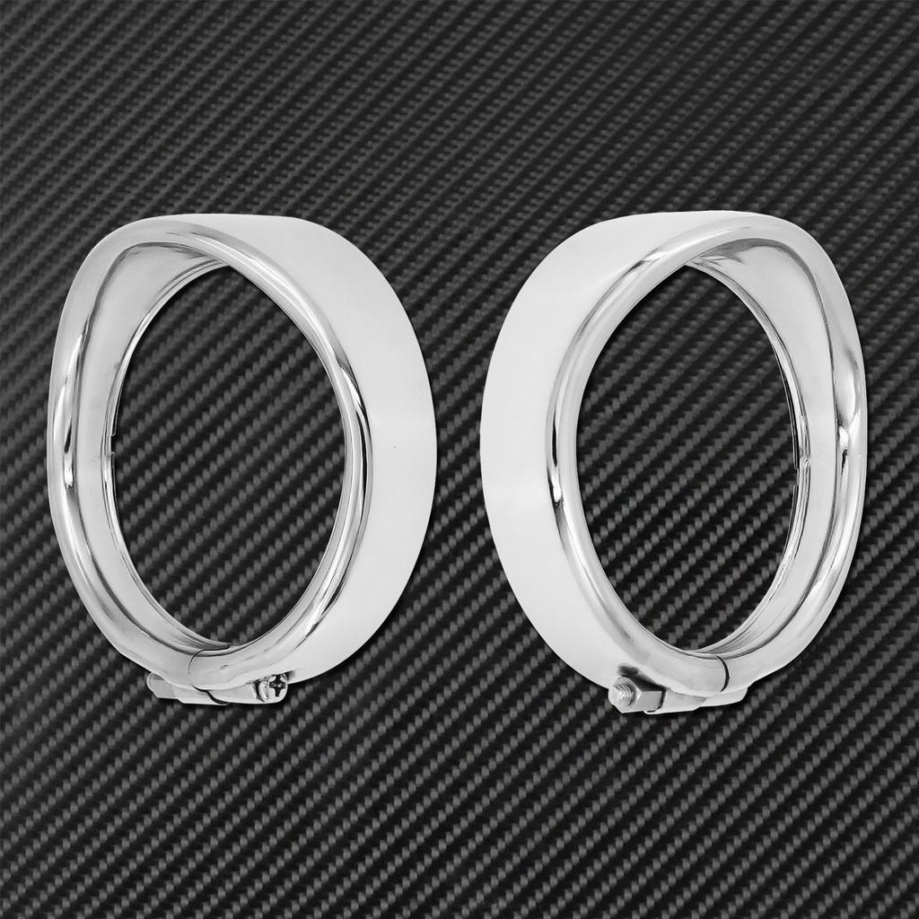 Motorrad Chrom 7'' Scheinwerfer Zierring + 4,5'' Nebelscheinwerfer Abdeckung + Visier Style Blinker Zierring Für Harley Softail FLH Touring