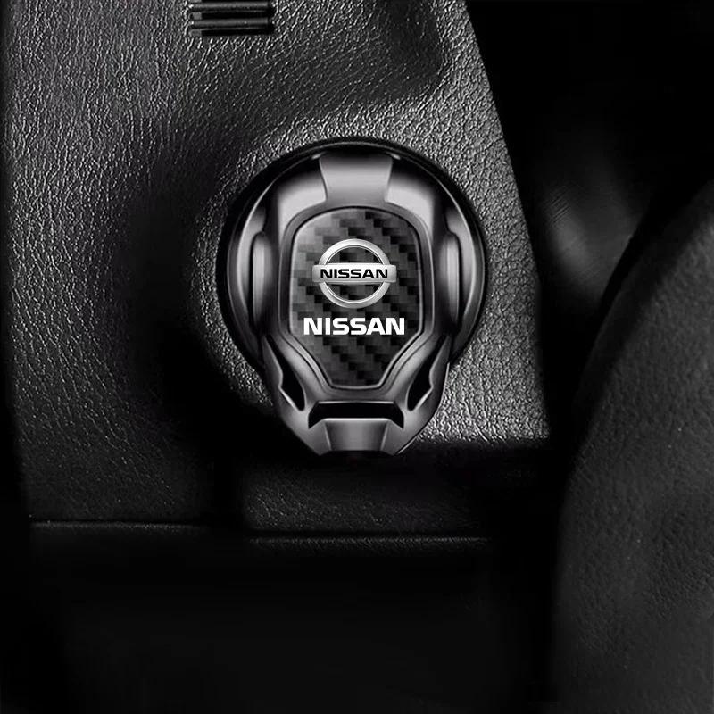 COAUXI1 Car One-Click Start Buttons Protective Cover Decoration For Nissan Tiida Sylphy Teana X Trail T30 T32 Almera Qashqai J10 J11