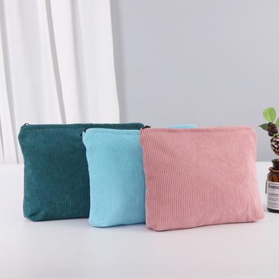 Damen Große Kapazität Reißverschluss Make-up Organizer Aufbewahrung Clutch Cord Samt Reise Kosmetiktasche Tragbare Make-up Aufbewahrungstasche Geldbörsen