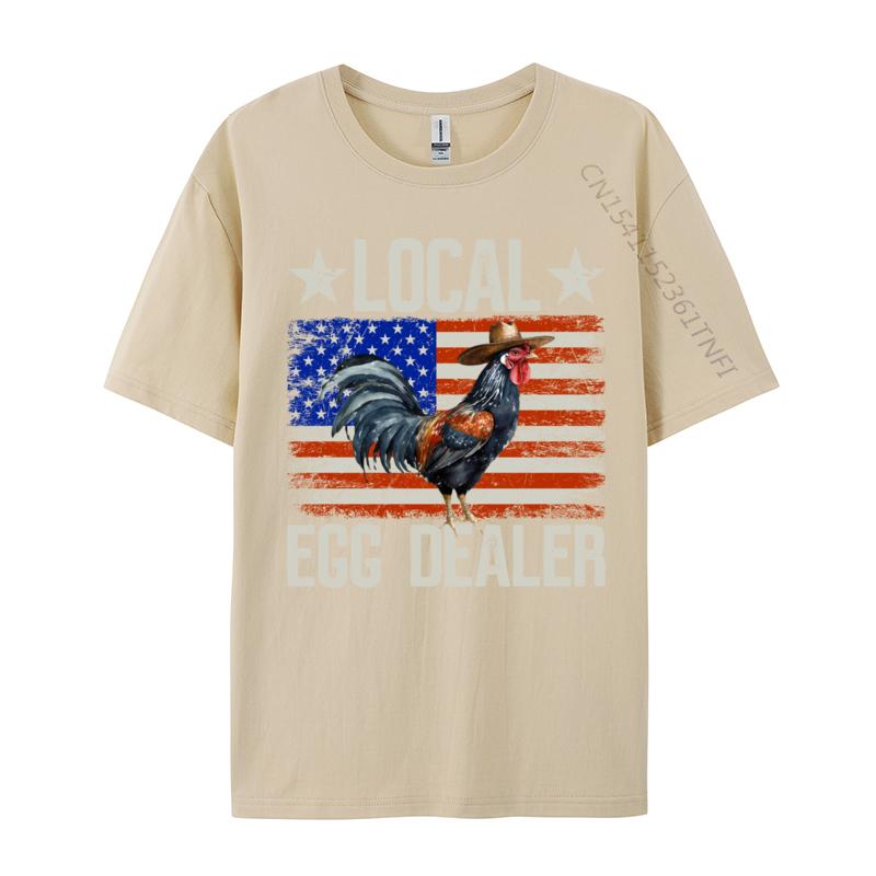Local Egg Dealer Rooster Farmer Chicken 4 Cosie Tops Shirts Brand Camisa Classic Pure Cotton Unisex Top Tshirts