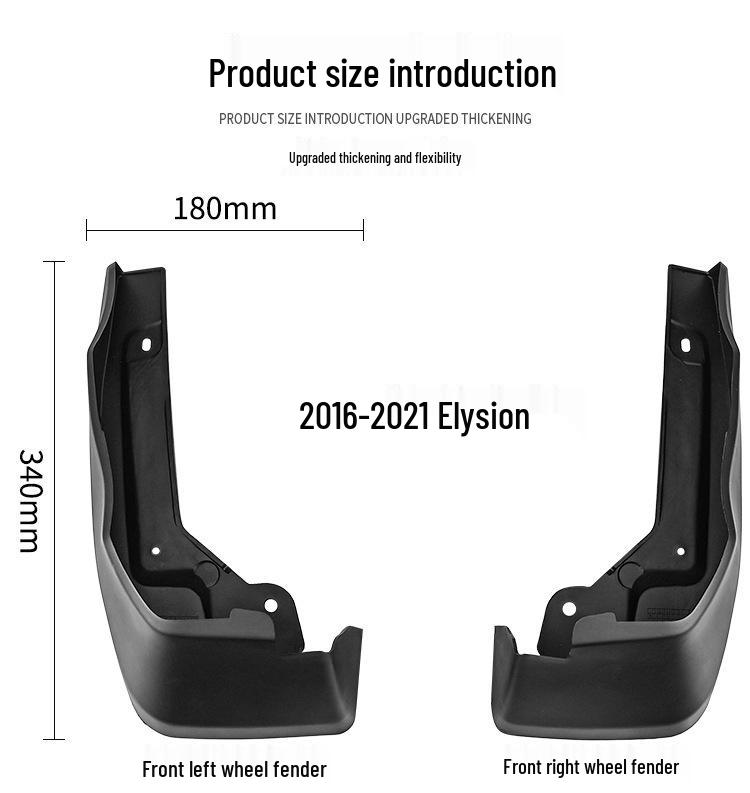Honda Elysion 2016-2021 Front & Rear Tire Mudguard Leather Tile Car Accessories