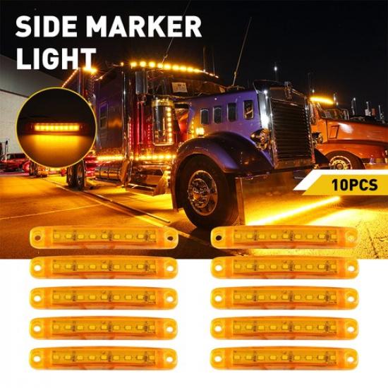 10pcs Sealed LED 9 LED Side Marker Lights Clearance 12V Car Truck Trailer Lorry