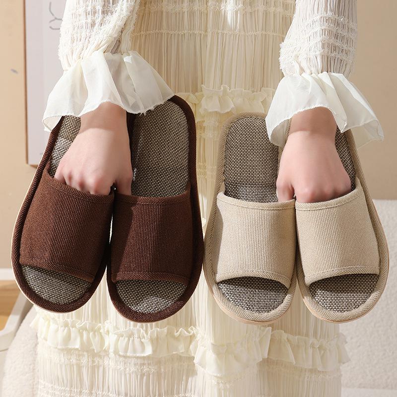 Non-Slip Disposable Linen Slippers for Hotels, Guesthouses, Beauty Salons, and Home Use