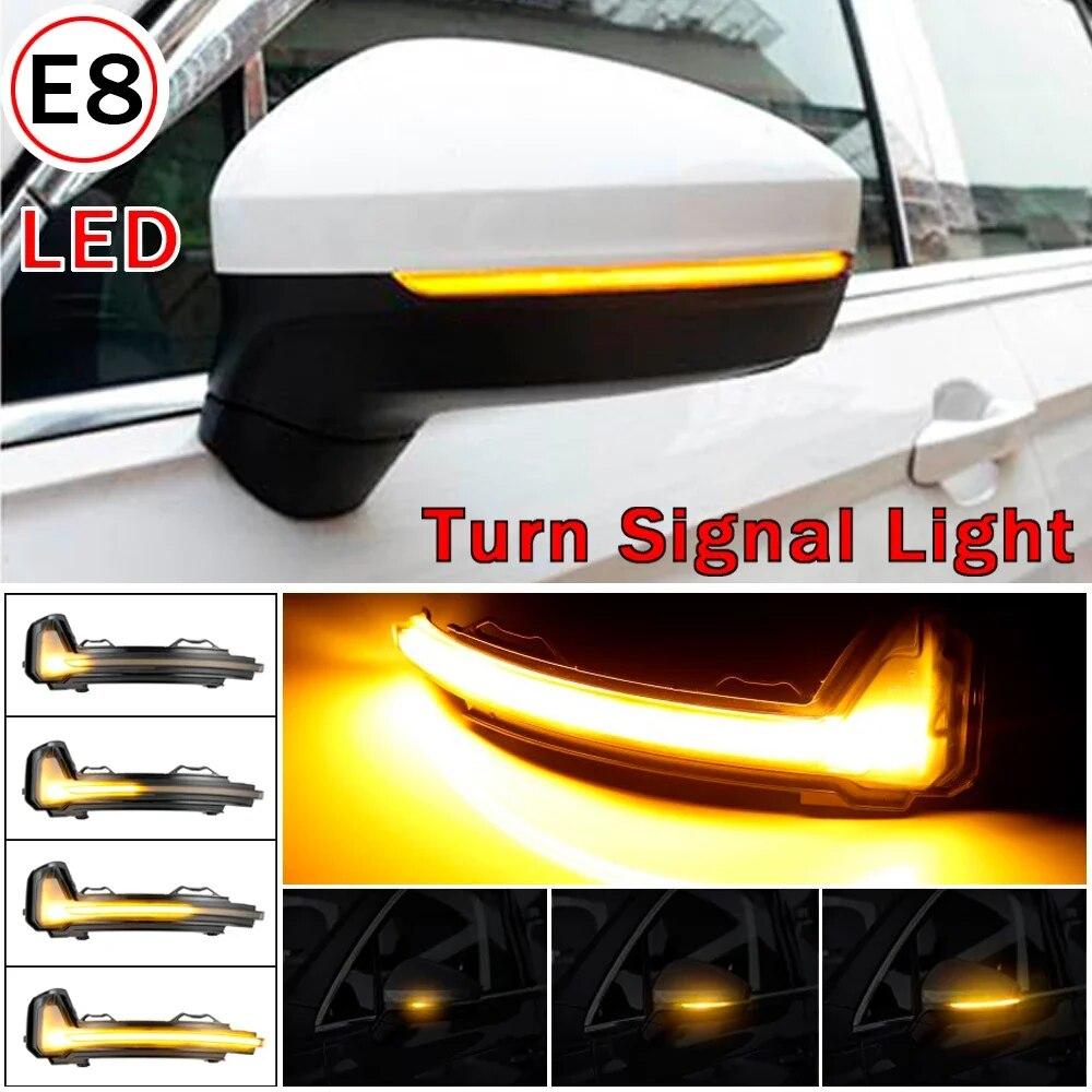 For VW Tiguan MK2 2017 2018  Touareg MK3 EU  LED Dynamic Turn Signal Light Flasher Flowing Water Blinker Flashing Light