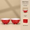 Double Happiness Newlywed Tea Set: Red Bowls, Chopsticks, and Spoons