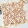 Korean Ins Style Versatile Floral Small Square Scarf For Women