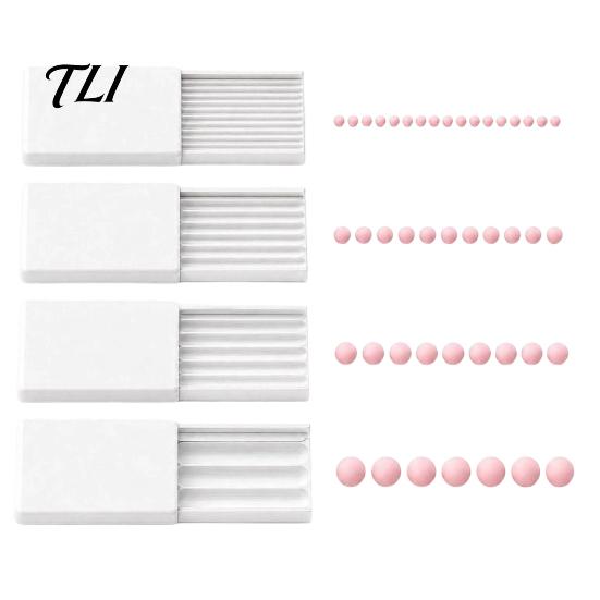 Small Precision Clay Molds 4Pcs 3D Print Gel Ball Maker Tools, Nail Art Bead Roller for Flowers, Polymer Mold 2/3/4/5 Mm Sphere Shaper
