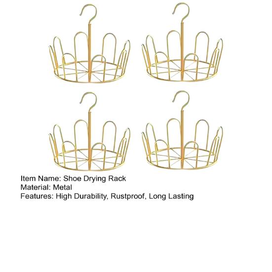 4Pcs Drying Storage Rack High Durability Shoes Organizer with Hook