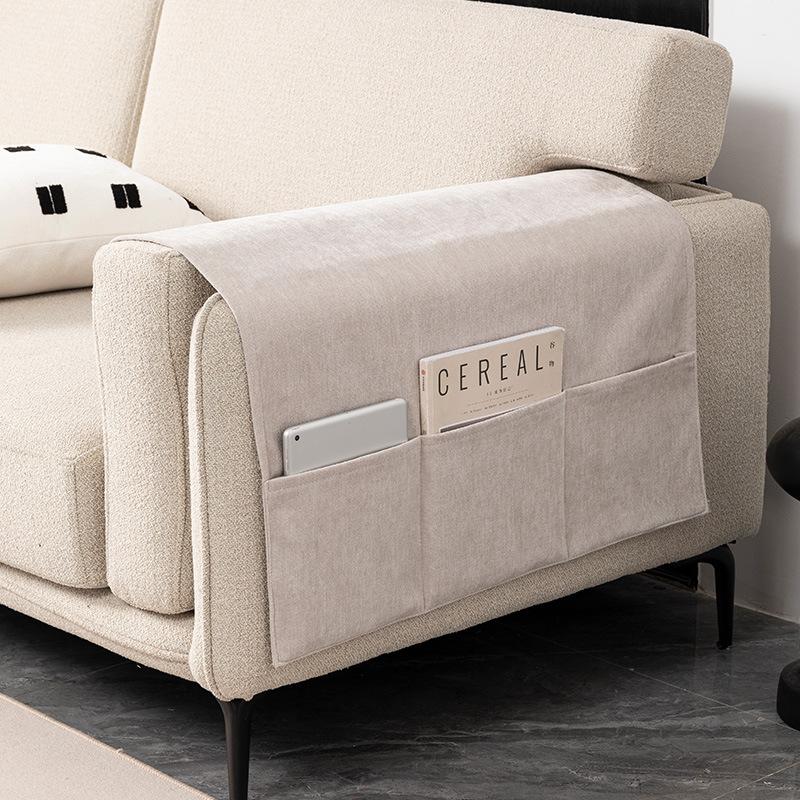 Simple Sofa Arm Covers Non-Slip Chenille Armrest Protectors with Wide Sides Universal Handle Throws - Polyester Dust-Proof
