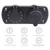 12-24V Double USB A 4.8A Fast Charging Marine Car Switches Panel with Voltage Display Waterproof Cover and Safety Protec