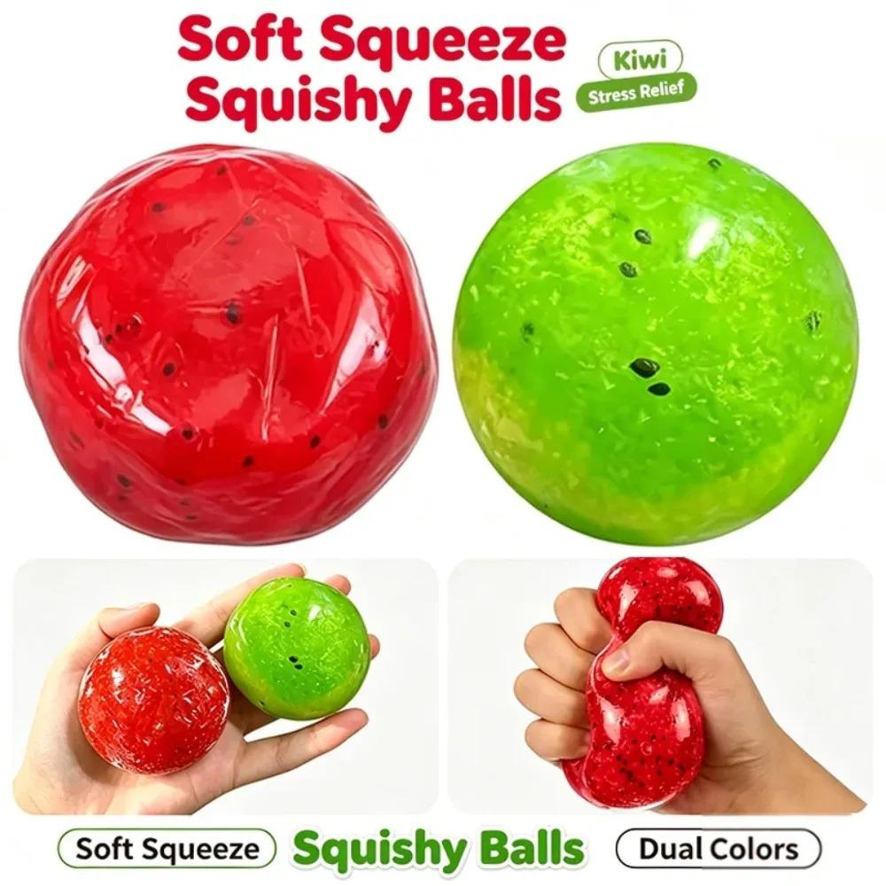 Kiwi  Watermelon Smoothie Slime Squishy Stress Relief Toy, Non-Toxic Squeezable Sensory Decompression Gift for Anxiety Relief