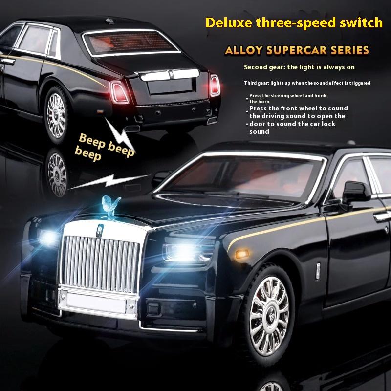 1:18 Rolls Royce Phantom Large Flagship Luxury Car Alloy Diecast Metal Model Vehicle Sound & Light Children's Toy Car Gifts Boys