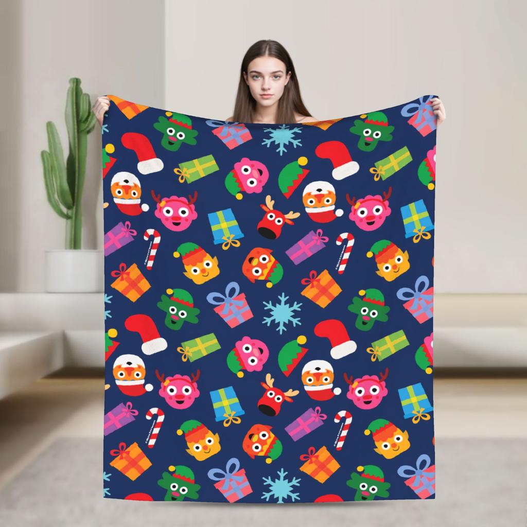Warm Soft Blanket Picnic Finny the Shark Confetti Birthday Throw Blanket Super Simples Flannel Bedspread For Sofa Bed Cover