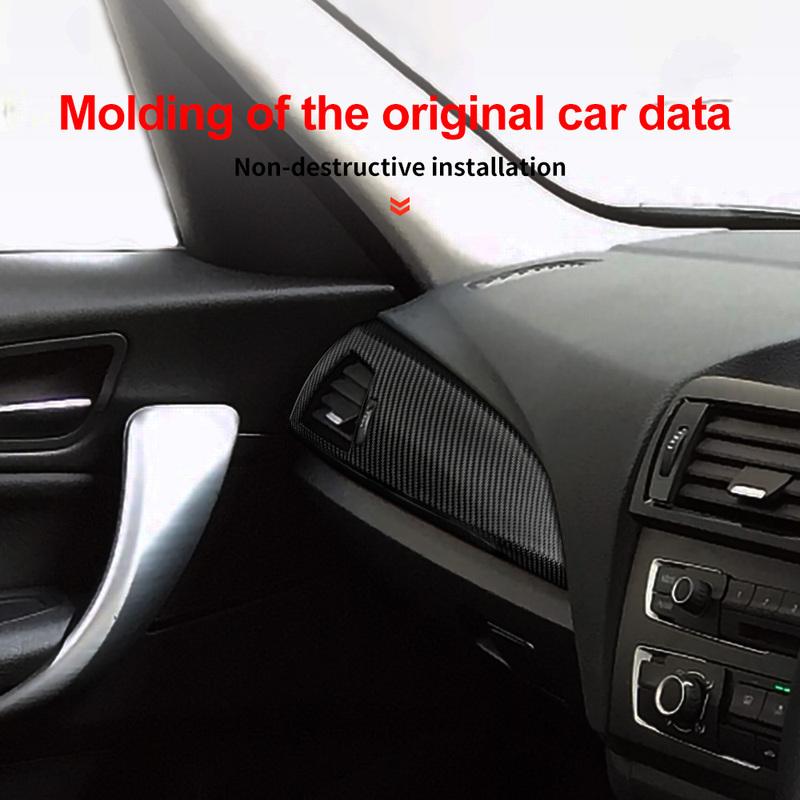 Hard Dry Carbon Fiber For BMW F20 F21 F22 1 2 Series 2012 2013 2014 2015 2016 Car Dashboard Panel Air Outlet Sticker LHD RHD
