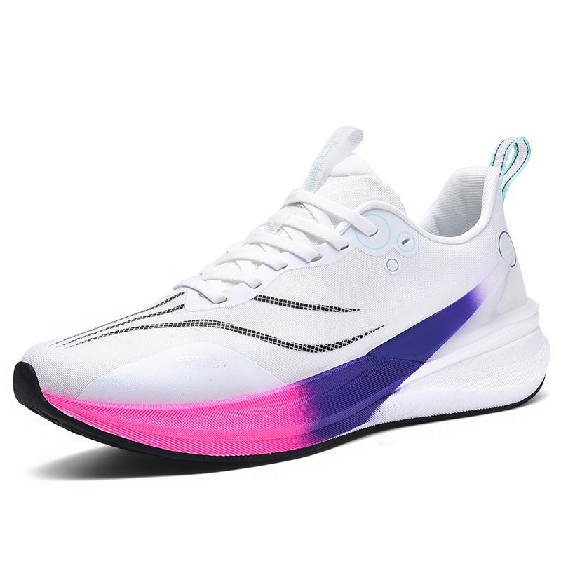 

Running Shoes Women Durable Thick-soled Breathable Anti-slip Casual Men Shoes Lightweight Carbon Plate Lace-up Sports Shoes Men 37