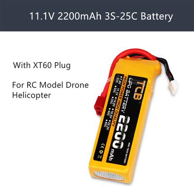 (Projektor) 11,1V 2200mAh 3S-25C baterie se zástrčkou XT60 pro RC model Drone Helicopter