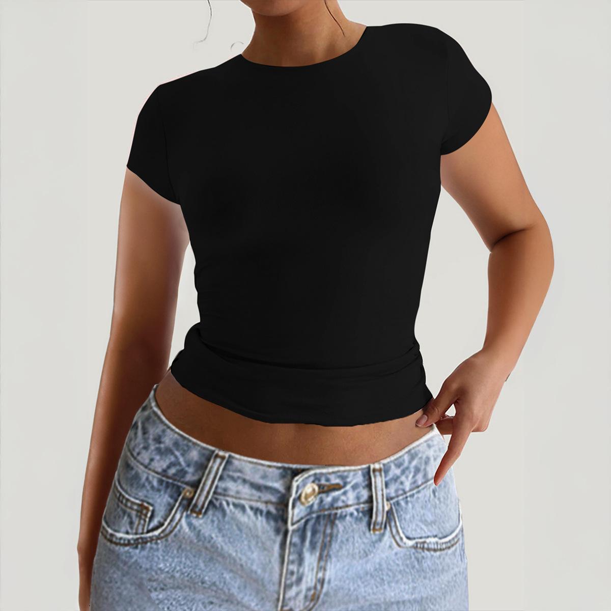 

Summer new product explosion European and American Y2K Spice Girls versatile short-sleeved T-shirt top with bottom S